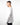 T-shirt manica lunga relax fit a costine bianco 