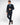 Abito monopetto con pantalone fondo stretto blu 
