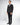 Abito monopetto con pantalone fondo stretto nero 