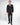 Abito monopetto con pantalone fondo stretto nero 
