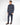 Abito collo coreano fondo stretto blu navy 