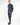 Abito collo coreano fondo stretto blu navy 