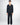 Abito doppiopetto con pantalone flare blu 