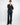 Abito doppiopetto con pantalone flare blu 