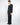 Abito doppiopetto con pantalone flare blu 