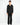 Abito doppiopetto con pantalone flare nero 