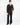 Abito doppiopetto con pantalone flare nero 
