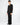 Abito doppiopetto con pantalone flare nero 