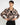 Camicia fluida astratta beige 
