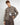 Camicia check cropped fit marrone 