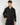 Camicia cropped fit in gabardine nero 