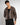 Giubbino ecopelle cropped fit scollo a v moro 