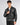 Giubbino bomber in ecopelle nero 