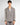 Giacca doppiopetto oversize con rever ampio grigio gessato 