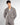 Giacca doppiopetto oversize con rever ampio grigio gessato 
