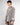Giacca doppiopetto oversize con rever ampio grigio gessato 
