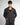 Giacca doppiopetto oversize con rever ampio nero gessato 