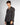 Giacca doppiopetto oversize con rever ampio nero gessato 