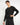 Maglia girocollo traforata nero 