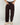 Pantalone balloon fit in ciniglia bordeaux 