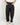 Pantalone balloon fit in gabardine nero 