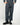 Pantalone ampio con pinces e maxi risvolto blu 