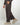 Pantalone ampio con pinces e maxi risvolto moro 