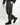 Pantalone ampio con pinces e maxi risvolto nero 
