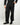 Pantalone ampio con pinces e maxi risvolto nero 