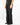 Pantalone flare con pence e regolatori laterali nero 