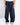 Pantalone felpa balloon fit con cucitura laterale blu 