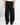 Pantalone felpa balloon fit con cucitura laterale nero 