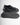 Sneaker nero con lacci maxi e fondo rigato 