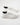 Sneaker total white con lacci maxi e fondo rigato 