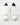 Sneaker total white con lacci maxi e fondo rigato 