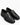 Mocassino in vera pelle con punta quadrata nero 