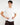 T-shirt regular fit in filo di scozia bianco 