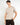 T-shirt regular fit in filo di scozia beige 