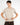 T-shirt regular fit in filo di scozia beige 
