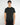 T-shirt regular fit in filo di scozia nero 