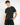 T-shirt regular fit in filo di scozia nero 