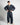 Coordinato balloon fit girocollo blu