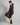 Coordinato tuta cropped fondo ampio cioccolato