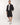 Coordinato Kimono bermuda in misto viscosa nero