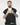 Gilet traforato cropped fit nero 