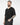 T-shirt scollo a V in filo nero 