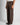 Pantalone London fondo ampio lino marrone 