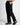 Pantalone London fondo ampio lino nero 