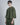 T-shirt scuba in felpa verde militare 