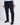 Pantalone fondo stretto con fibbie laterali blu 